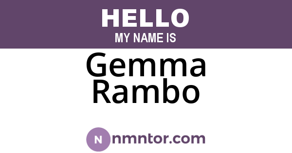 Gemma Rambo