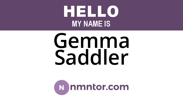 Gemma Saddler