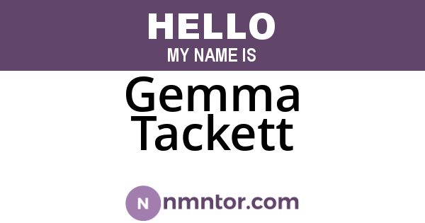 Gemma Tackett