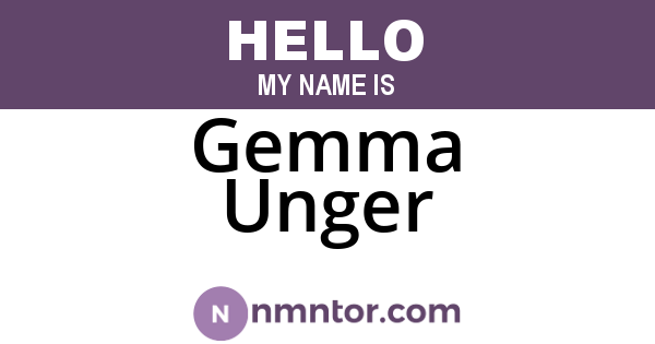 Gemma Unger