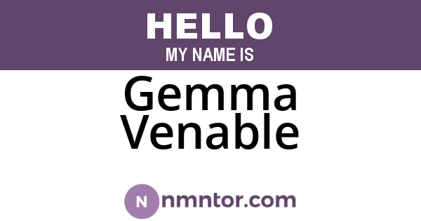 Gemma Venable