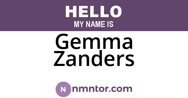 Gemma Zanders