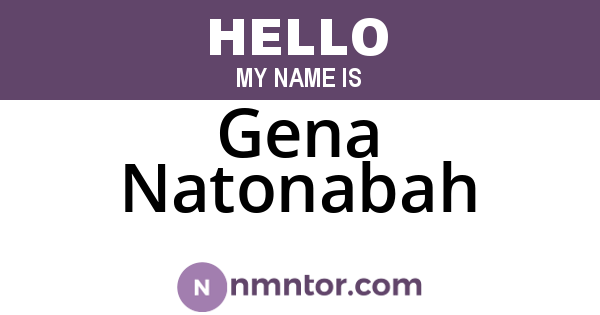 Gena Natonabah