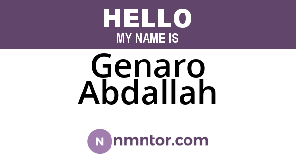Genaro Abdallah