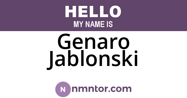 Genaro Jablonski