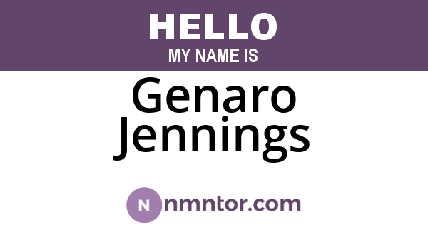 Genaro Jennings