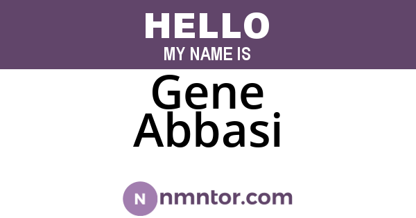 Gene Abbasi
