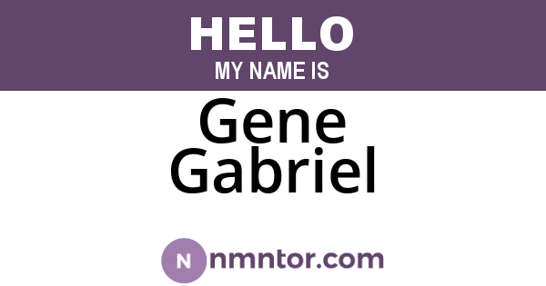 Gene Gabriel