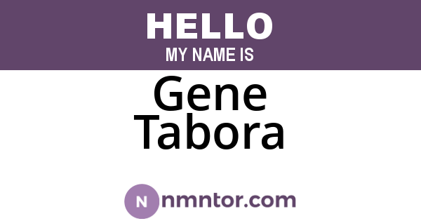 Gene Tabora