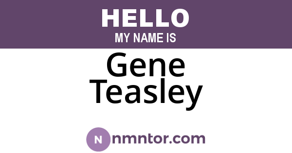 Gene Teasley