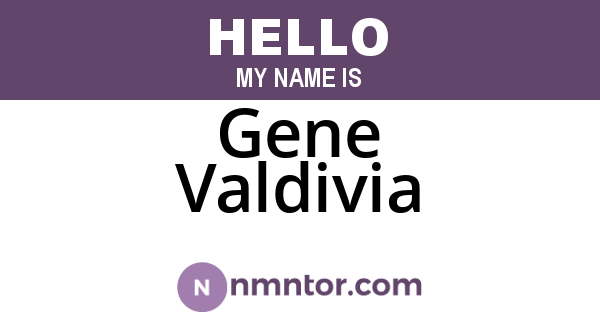 Gene Valdivia