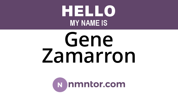 Gene Zamarron