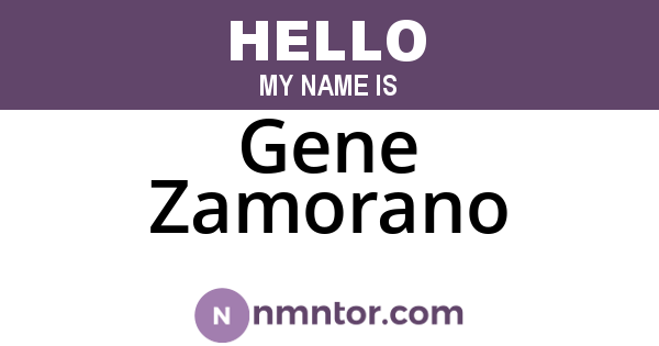 Gene Zamorano