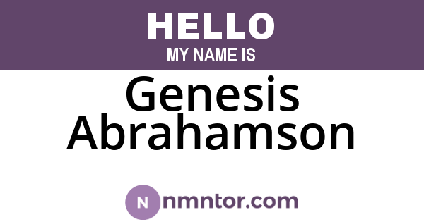 Genesis Abrahamson