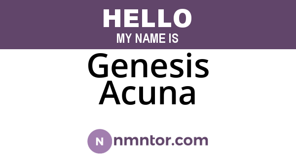 Genesis Acuna