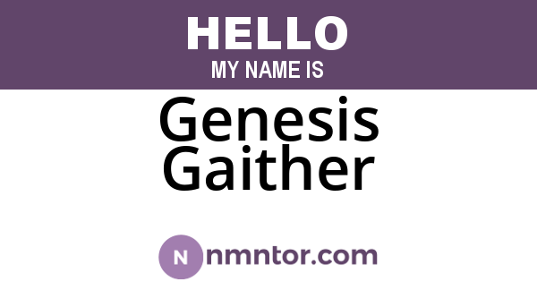 Genesis Gaither
