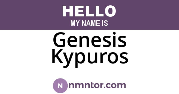 Genesis Kypuros
