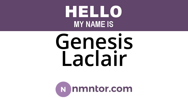 Genesis Laclair