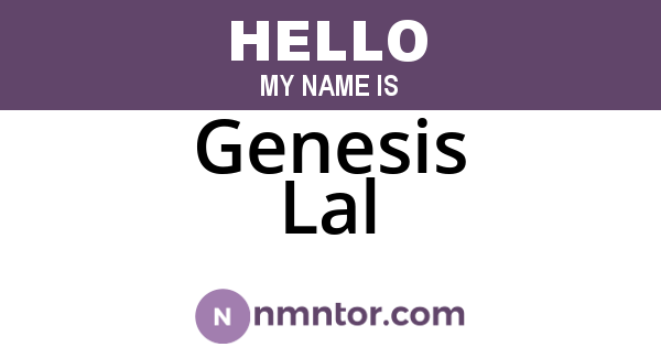 Genesis Lal