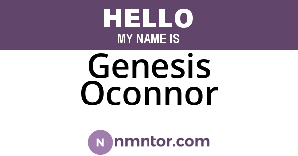 Genesis Oconnor
