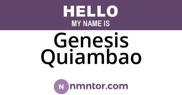 Genesis Quiambao