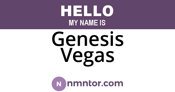 Genesis Vegas