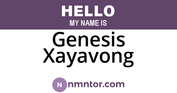 Genesis Xayavong