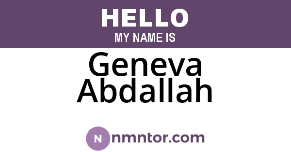Geneva Abdallah