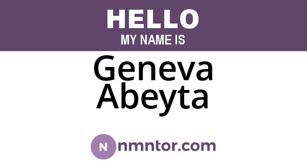 Geneva Abeyta