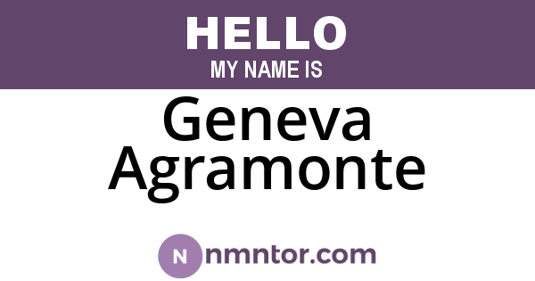 Geneva Agramonte