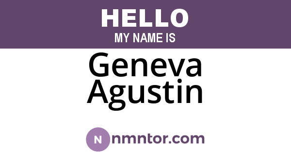 Geneva Agustin