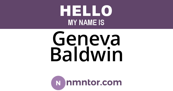 Geneva Baldwin