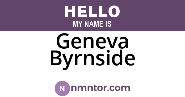 Geneva Byrnside