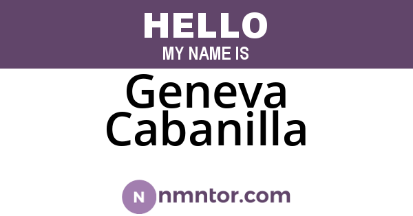 Geneva Cabanilla