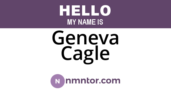 Geneva Cagle
