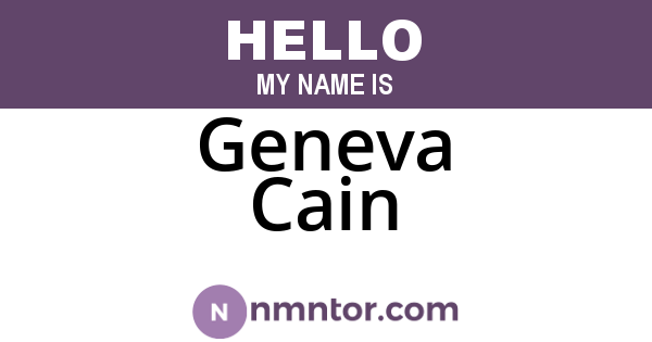 Geneva Cain
