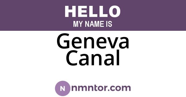 Geneva Canal