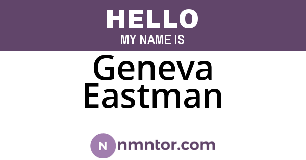 Geneva Eastman