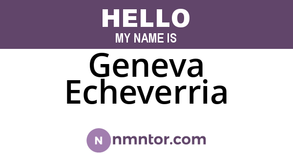 Geneva Echeverria