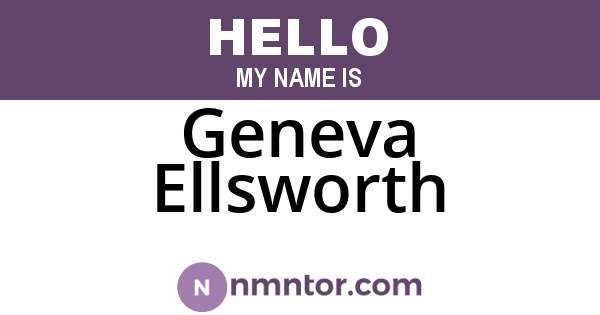 Geneva Ellsworth