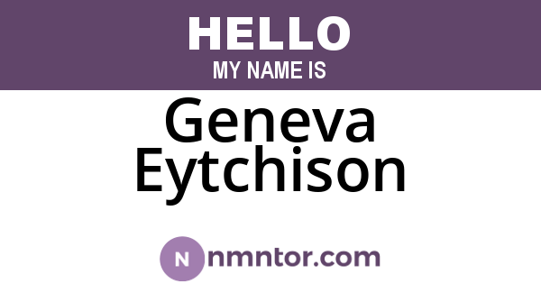 Geneva Eytchison