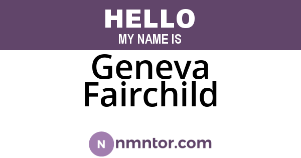 Geneva Fairchild