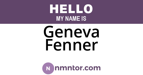 Geneva Fenner