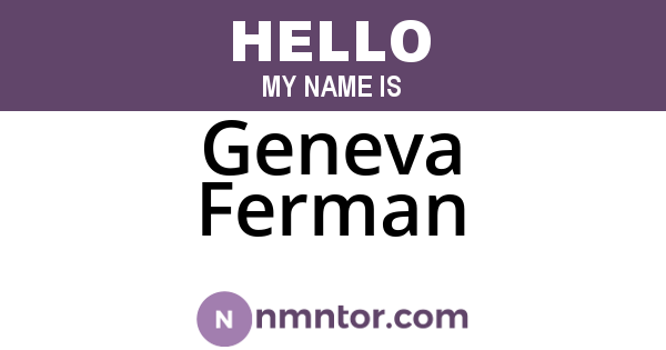 Geneva Ferman