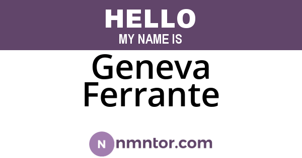 Geneva Ferrante
