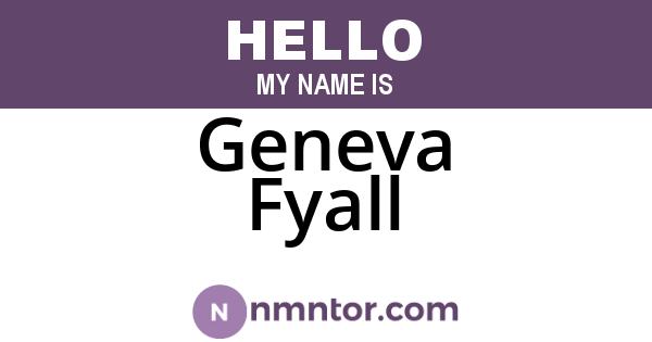 Geneva Fyall