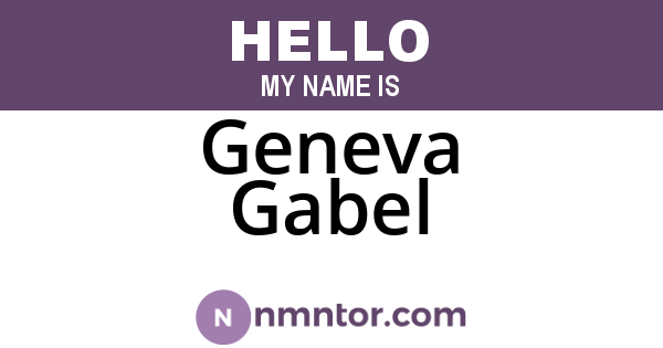 Geneva Gabel