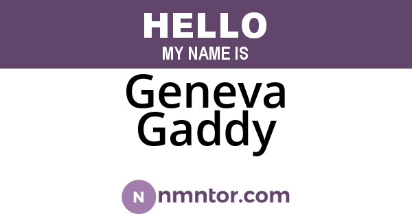 Geneva Gaddy
