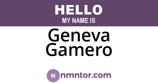 Geneva Gamero