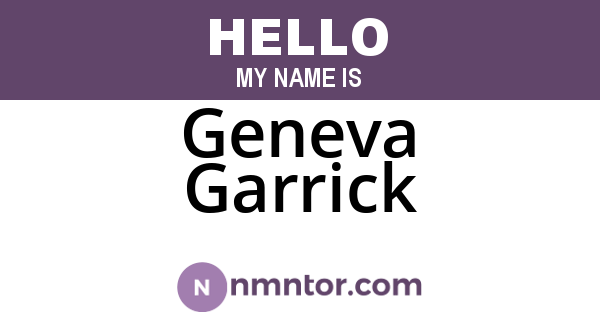 Geneva Garrick